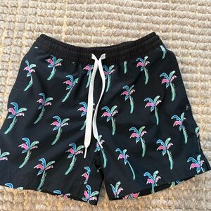 Chubbies Kids Swim Trunks - Black with Palm Trees